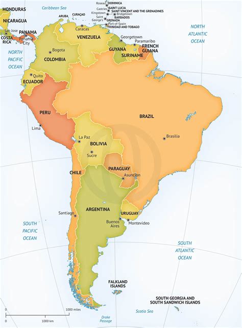 South America Map Printable