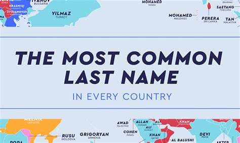 This Map Shows The Most Common Surnames In Every Country Images
