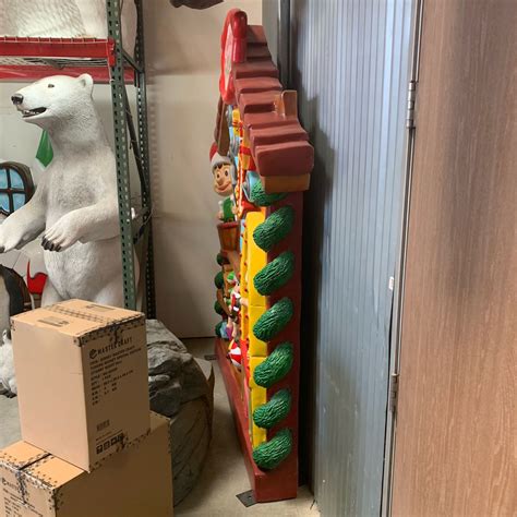 Santa's Toy Factory Workshop Backdrop Facade Statue | LM Treasures