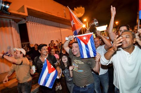 Exuberant Cubans In Miami Flood Streets Celebrate Castros Death Pbs