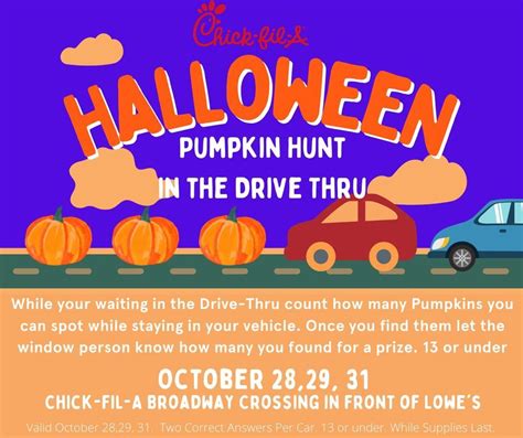 Trick Or Treat In The Drive Thru Chick Fil A Broadway Crossing 5716 S