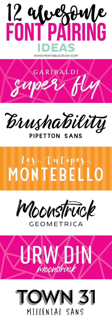 These Font Pairing Ideas Are Gorgeous The Fonts From Design Cuts Pair