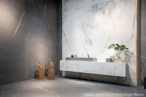Inalco Storm Gris And Syros Super Blanco All Natural Stone