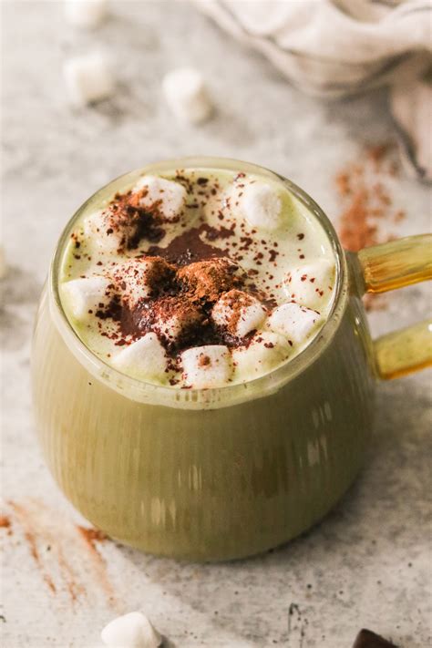 Hot Chocolate Matcha Latte With Almond Milk What Great Grandma Ate