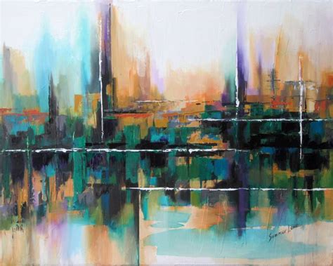 Abstract City Painting By Summer Lowe Saatchi Art