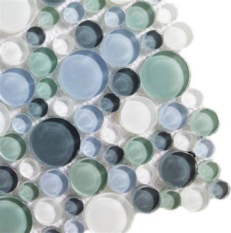 Round Glass Mosaic Tileglass Mosaic Tile Circlesglass Bubble Mosaic