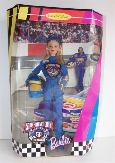 50th anniversary nascar doll is a 1998 production. Details about Mattel Nascar 1998 Barbie Doll 50th ...