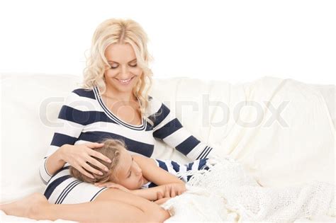 bright picture of happy mother and stock image colourbox