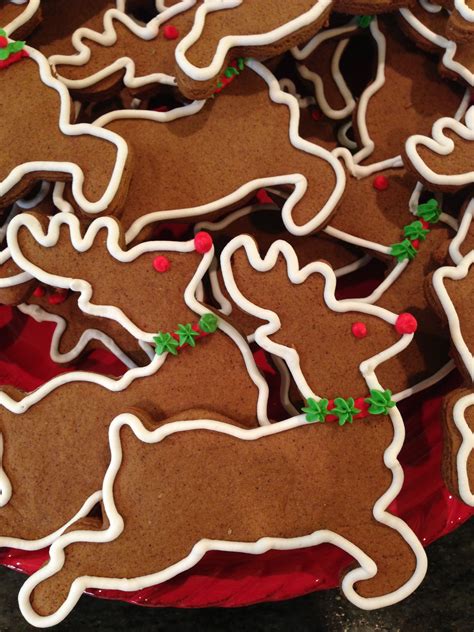 Easy Gingerbread Reindeer Cookies Just Bake Reindeer Cutouts Simply