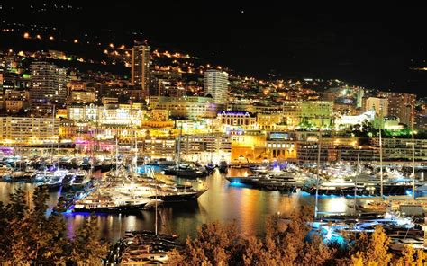 Download Monaco City Night Lights Wallpaper