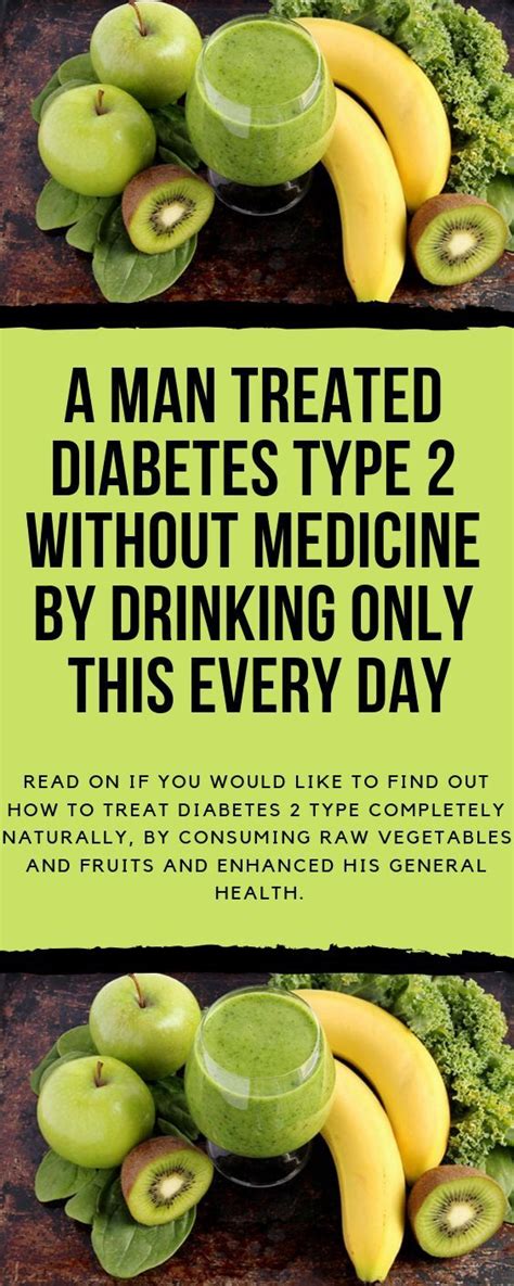 A Man Treated Diabetes Type 2 Without Medicine By Drinking Only This