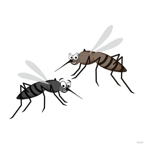 Cartoon Mosquito Vector In Svg Illustrator  Eps Png Download