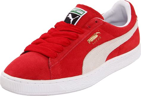Puma Suede Classic Eco Laceup Fashion Sneaker In Red Team Regal Red