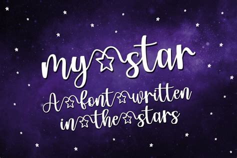 My Star A Font Written In The Stars Free Font Of The Week Font