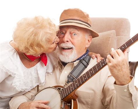 Kiss For Grandpa Stock Image Image Of Person Playing 10075767