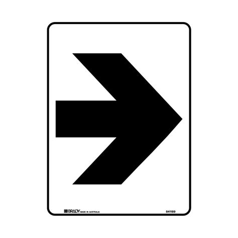 Directional Sign Arrow Right Symbol Metal H600mm X W450mm