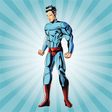 Premium Vector Draw Of Superhero Cartoon