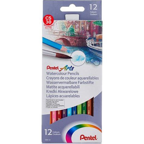 Pentel Watercolor Pencils 9 Colors Cb9 12