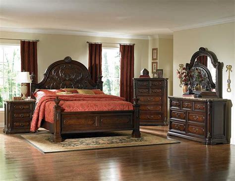 Bedroom furniture is traditionally arranged according to a few general rules. brown solid wood bedroom furniture red bed cover bedroom ...