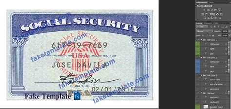 Check spelling or type a new query. USA Social Security Card Template Psd New