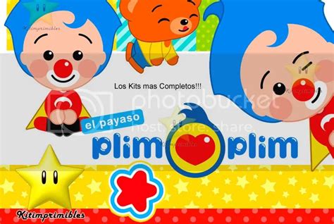 Kit Imprimible El Payaso Plim Plim Diseñá Tarjetas Y Mas Kit Imprimibles