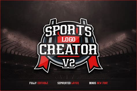 Sports Logo Creator V2 Creative Illustrator Templates Creative Market
