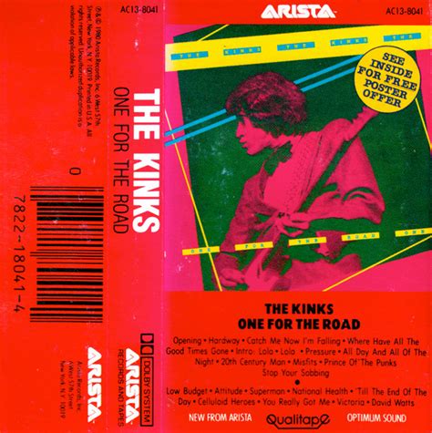 The Kinks One For The Road 1980 Cassette Discogs