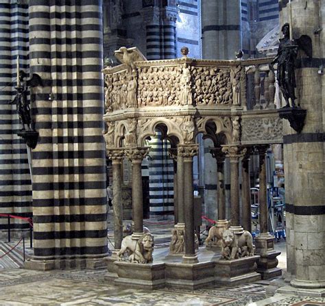 Nicola Pisano Pulpit In The Duomo Of Siena Siena Cattedrali Chiesa