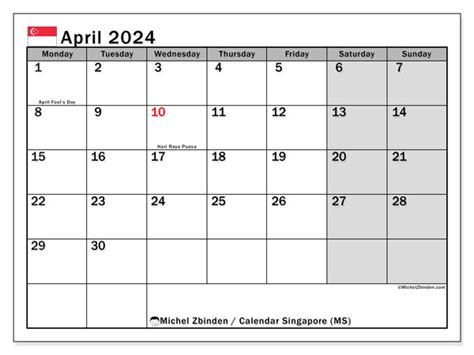 Calendario Abril 2024 Singapur Michel Zbinden Es