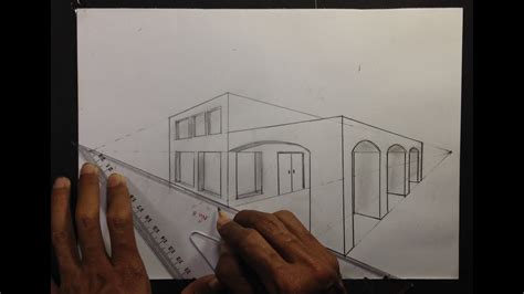 Adding gouache to a house drawing. ARCHITECTURAL │How To Draw a Simple Modern House in 2 ...