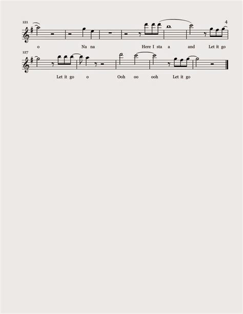 Flute Sheet Music Let It Go Sheet Music