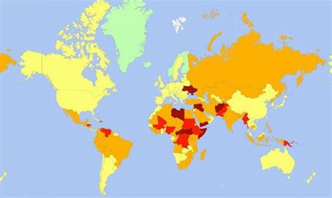 Interactive Map Shows Worlds Most Dangerous Countries To Visit In 2024