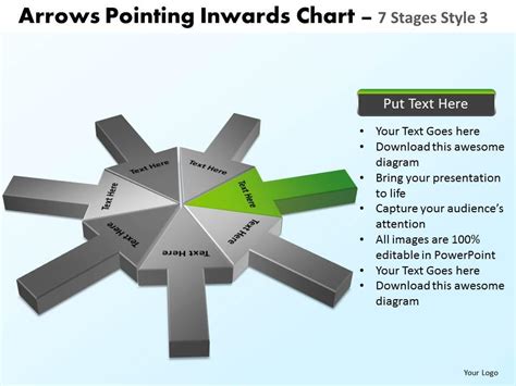 Arrows Pointing Inwards Chart 7 Stages 5 Powerpoint Templates