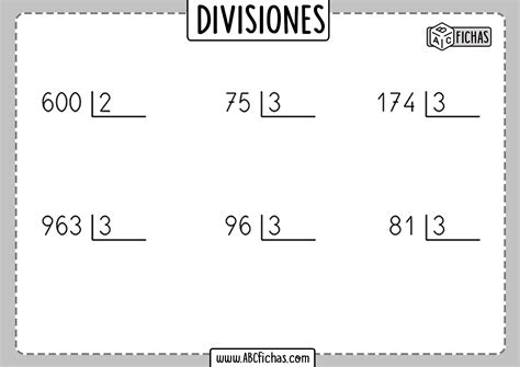 Las Divisiones Fichas Para Primaria Ejercicios De Divisiones Images