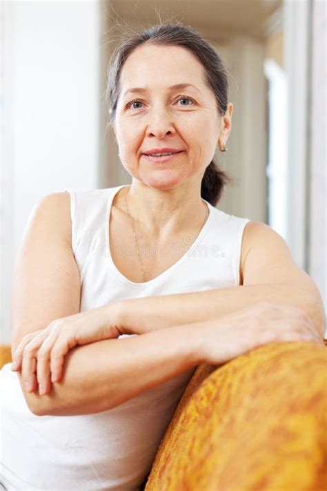 Ordinary Mature Woman Stock Image Image Of House Person