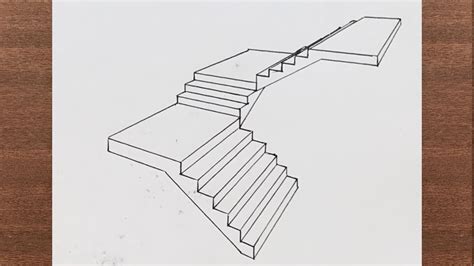 How To Draw Staircase In 2 Point Perspective Youtube