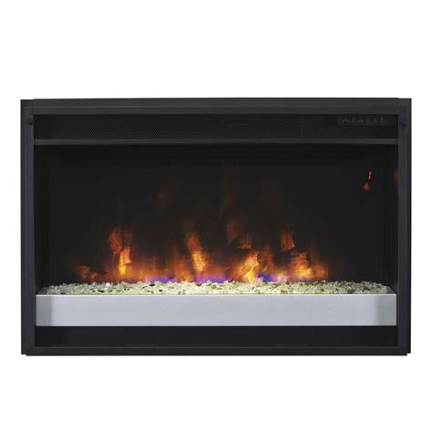 Fireplaces don't have to be traditional! 26 in. Contemporary Electric Fireplace Insert with Flush ...