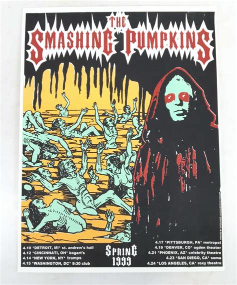 Lot The Smashing Pumpkins Spring 1999 Tour Poster