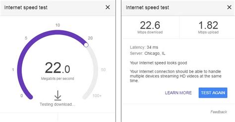 These test results are often lower than your plan speed due to various factors outside your internet provider's control. Google internet speed test rolling out in search results
