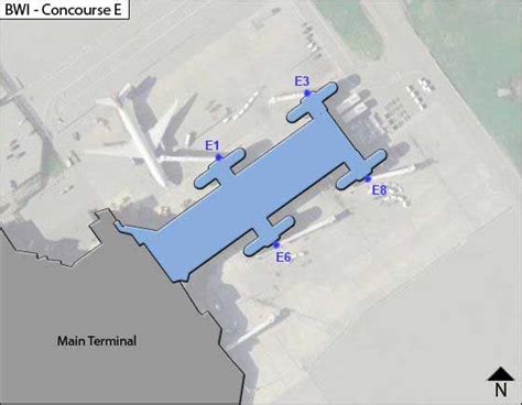 Baltimore Washington Airport Bwi Concourse E Map