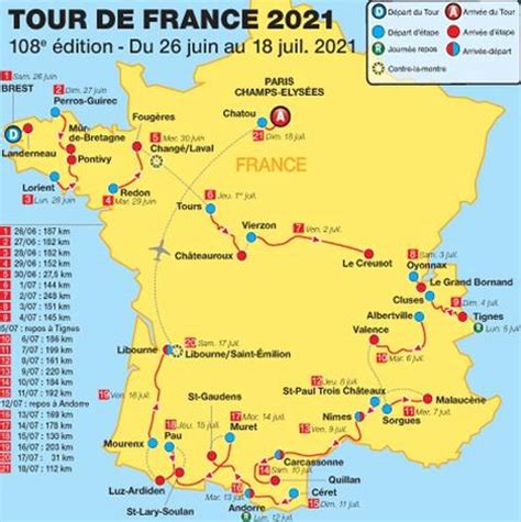 It is the 84th edition of the tour de suisse and the 20th event of the 2021 uci world tour. Tour De France 2021 Parcours Détaillé