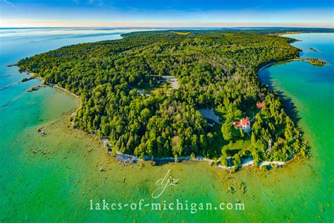 Grand Traverse Lighthouse Aerial Photos Lakes Of Michigan Dan J