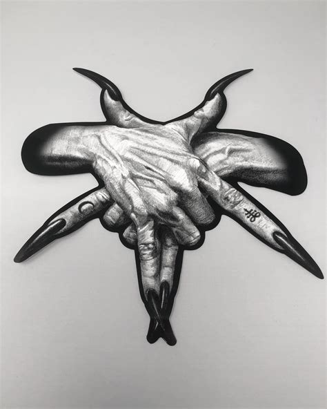 Pentagram Hands Sticker Satanic Tattoos Scary Tattoos Dark Art