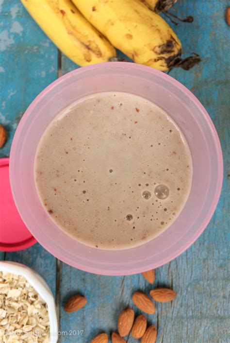 Banana Oatmeal Almond Smoothie Vegan Gluten Free Not Just Spice