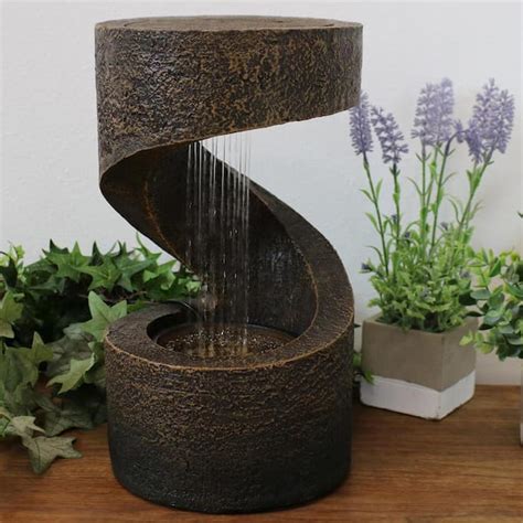 4 Levels Table Top Mini Indoor Waterfall Fountain With Led Lighting