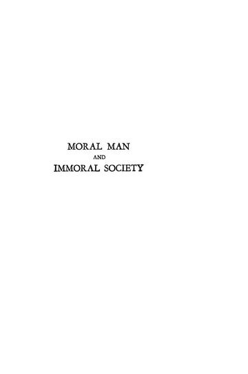Moral Man And Immoral Society Reinhold Niebuhr Free Download