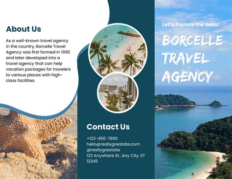 Free Printable Customizable Travel Brochure Templates Canva