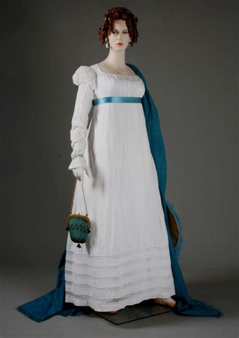 Dress Ca 1815 And Shawl First Quarter 19th Fripperies And Fobs