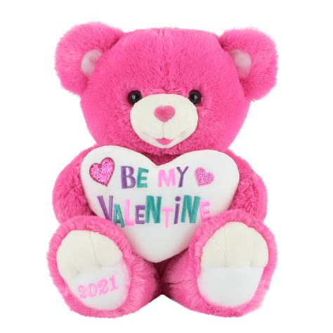 Way To Celebrate Valentines Day Large Sweetheart Teddy Bear Dark Pink Jamestees Store