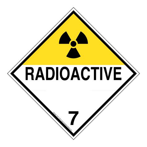 Dot Radioactive 7 Sign Dot 13237 Hazardous Loads